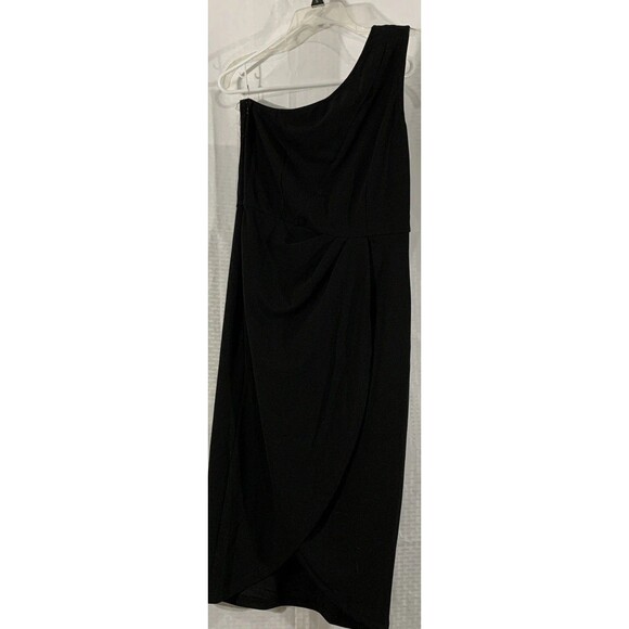 Pretty Garden Ruched One Shoulder Womens M Black Cocktail - Picture 3 of 8